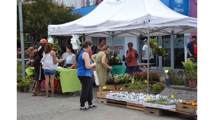 Jornada de promoción florícola en la peatonal Monteagudo